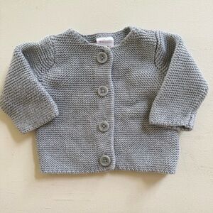 EYC Hanna Andersson Cotton grey cardigan 0-3 months